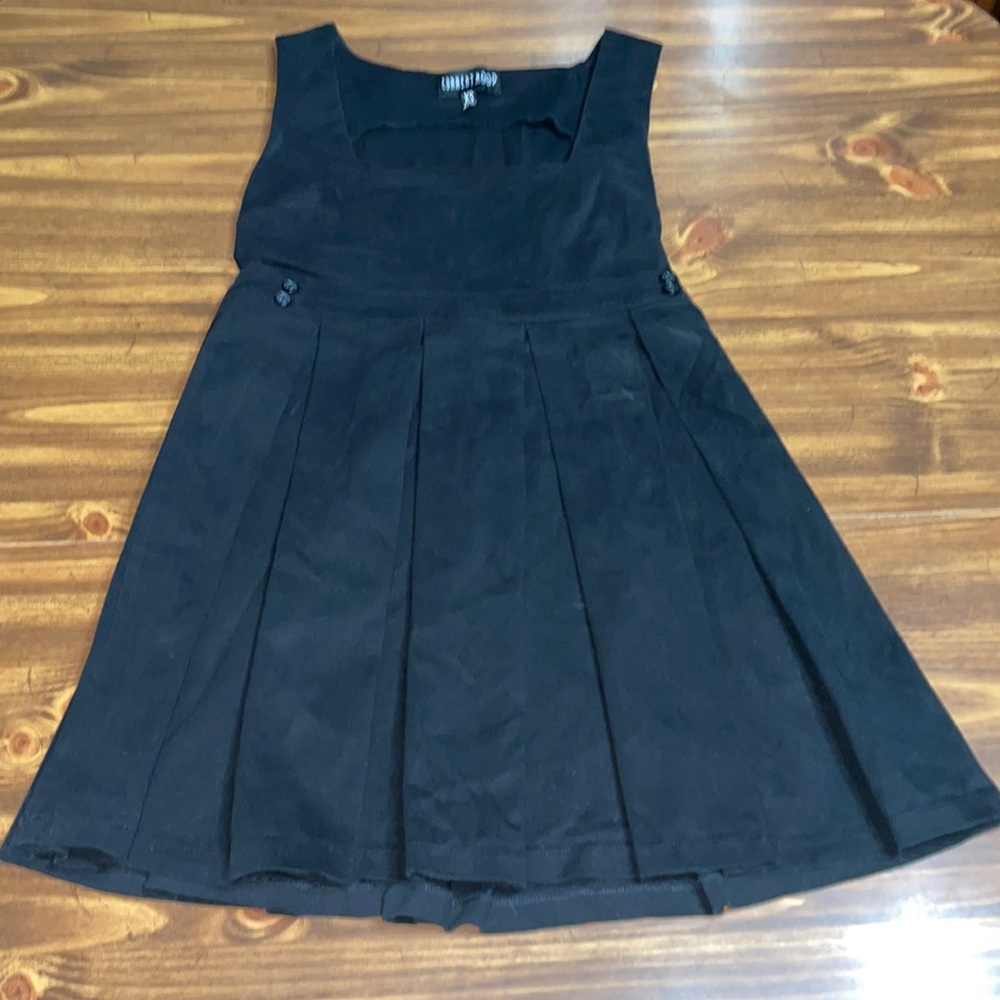 Current Mood XS pleated black mini dress NWOT